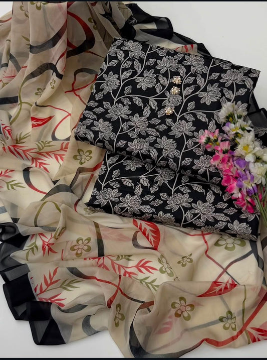 Floral Melody Swiss Lawn Digital Printed