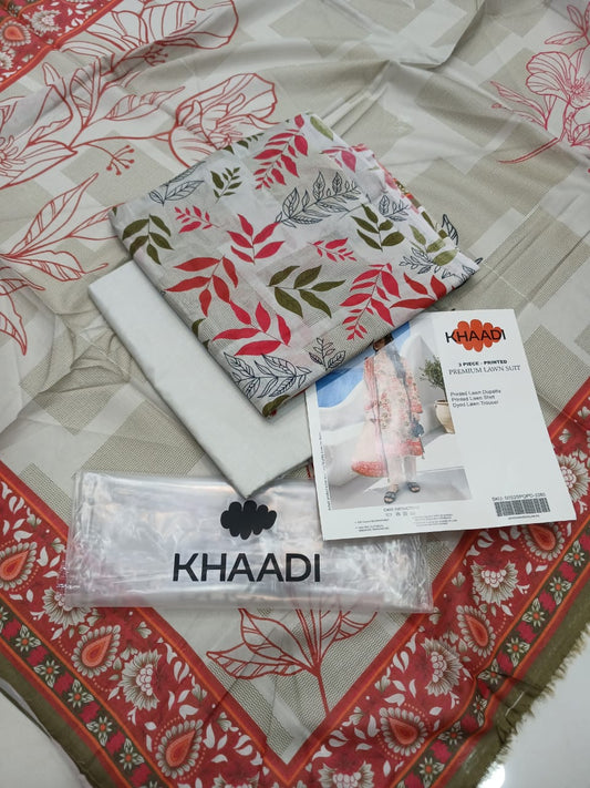 Khaadi Lawn Digital Printed 3pc Unstiched