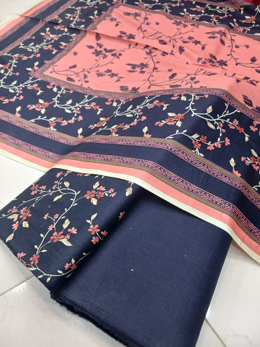Al-Karam Lawn Digital Printed 3pc Unstiched