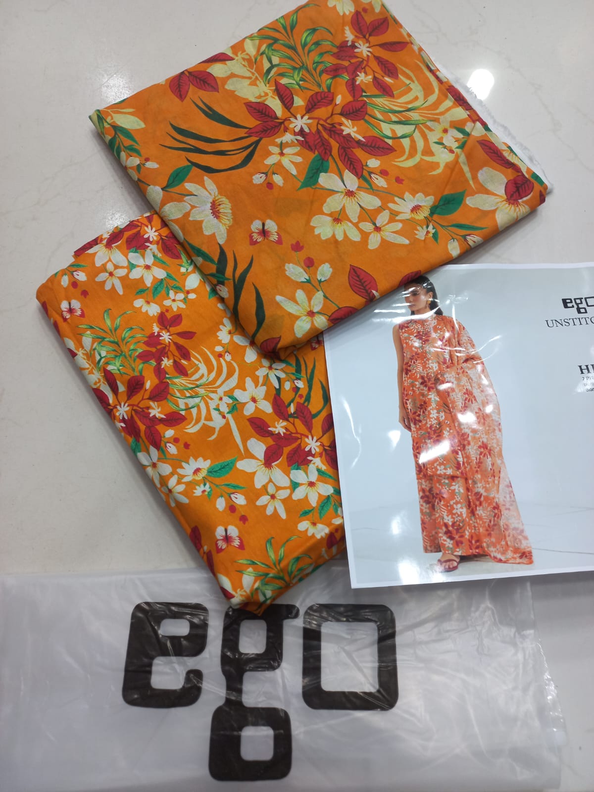 EGO Unstitched 2PC 2026
Two  Pieces Printed Lawn