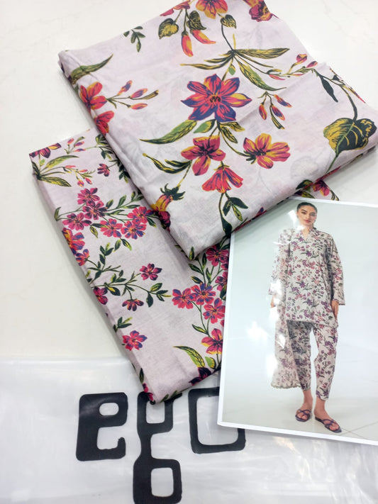 EGO Unstitched 2PC 2026
Two  Pieces Printed Lawn